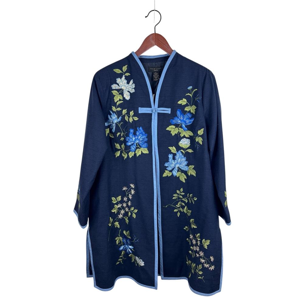 NWT Silk Land Embroidered Jacket